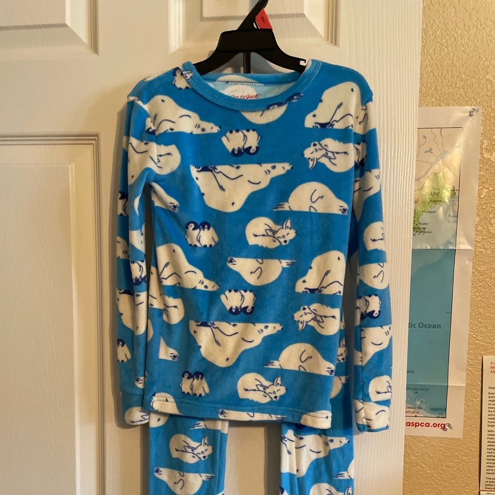 Blue Polar Bear Kids Pajamas
